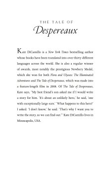 The Tale of Despereaux. Being the Story of a Mouse, a Princess, Some Soup, and a Spool of Thread, DiCamillo Kate купить книгу в Либроруме The Tale of Despereaux. Being the Story of a Mouse, a Princess, Some Soup, and a Spool of Thread, DiCamillo Kate купить книгу в Либроруме